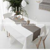 RAWHOUSE Design Rectangle Cotton Withe Gray Canvas Dining Table Runner thumbnail-3