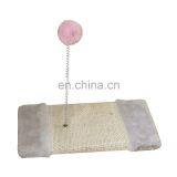 Pink Grey Cat Scratcher Board With Spring Playing Ball thumbnail-1