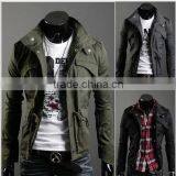 2015 Hot Sale Spring Coats Zipper Men New Fashion Men`s Coat Latest Design for Men thumbnail-2