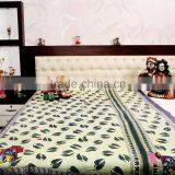 Vintage Kantha Quilt Indian Sari Throw Blanket Kantha Reversible Gudari Ralli Bedspread