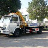 Dongfeng Duolika Wrecker Truck With 3.2ton Folding Boom Crane thumbnail-1