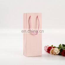 Wholesale High End Colorful Kraft Paper Shopping Gift Bag Liquor Packaging Recyclable Twisted Nylon Handle Bag for Wine thumbnail-2