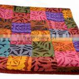 Indian Handmade Cut Patch Work Double Bed Sheet Cotton Fabric Thread Saganeri Bedspreads