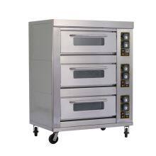 3 Deck 9 Trays Commercial Kitchen Gas Oven Bakery Machine Equipment Baking Oven Bread Cake Pizza Deck Oven thumbnail-4