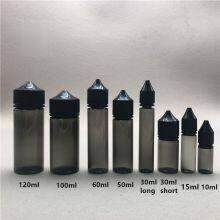 v3 10ml 30ml 60ml Oil Squeeze Liquid Bottle Clear Black Childproof Cap Squeeze Juice Plastic Bottle thumbnail-2