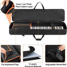Soft Piano Bag With Padded Handle And Detachable Shoulder Strap, Travel Keyboard Gig Bag thumbnail-3