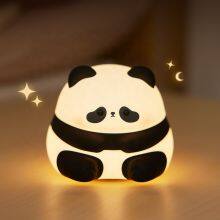New Cute Animal Lithium Battery Operated Silicone Timer Night Light Baby Lamp Silicone Panda Night Light for Gifts thumbnail-5