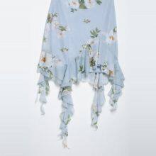 New Women's Fashion Printed Silk Mesh Short Dress With European and American Style thumbnail-3