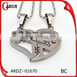 316L Stainless Steel Jewelry Couple Pendant Charms For Friends thumbnail-3