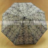 21"x 8 Ribs 3 Folding Umbrella With Automatic Open and Close