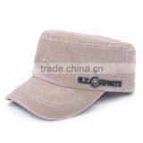 OEM Handsome Custom Fashion Washed Cotton Flat Top Military Style Caps thumbnail-6