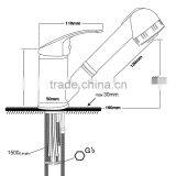 Top Level Black Pull Out Chrome Surface Single Lever Kitchen Mixer thumbnail-6