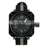 MR074 Mens Military Royal Square Black Nylon Strap Quartz Watch Custom Men Watch thumbnail-2
