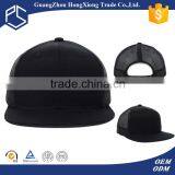 Comfortable Flat Bill Custom Plain Black Trucker Caps in Wholesale