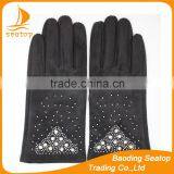 New 2016 Womans Suede Smart Phone Hand Gloves With Fake Diamonds thumbnail-5