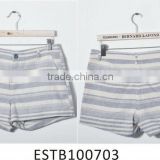 Ladies cotton striped short tight running pants