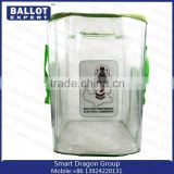 Large Clear Plastic Boxes/ Collapsible Pvc Ballot Box