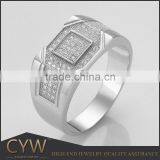 CYW Gentleman Valuable Silver Ring Micro Inlays Zircon Rings for Bollywood thumbnail-1