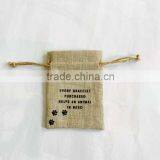 Custom Two Layers Small Linen Bag, Linen Drawstring Gift Bag With Red Suede Inside &red Logo for Jewelry Packing Quality Choice thumbnail-6