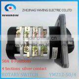 Rotary Switch YMZ12-50/4 Changeover Cam Combination Switch 4 Poles 14 Positions 14 Terminals 50A Ui 690V Sliver Point Contacts thumbnail-4