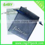 Custom Printed Black Organza Bag With Gold Logo Ribbon thumbnail-6