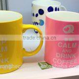 New Bone China Fluorescent Color Standard Coffee Mugs
