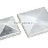 Steel Fence Post Caps White Galvanized thumbnail-1