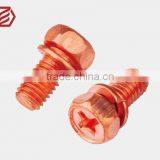 4.8 Grade Brass Plated Steel Phillph Allen Head Combination Screw With Spring Washer thumbnail-1