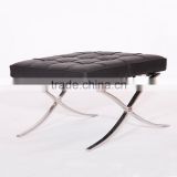 Living Room chaise Lounge Chair & Ottoman designer mies barcelona chair