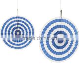 Blue and white Stripe Hanging Fans Hanging Ceiling Party Decoration party supplier