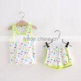 Wholesale Types of Cartoon Printed Comfort Summer Wear Children Tank Top Shorts Sets, Kids Clothes Set thumbnail-2