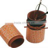 Hot PU Leather Hand Made Plastic Reading Glasses Case