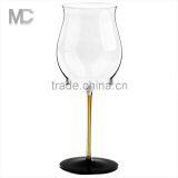 Decorated Clear Crystal Wine Glass for Wedding and Events thumbnail-3