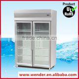 1000L 4 Doors Restaurant Upright Commercial Glass Refrigerator