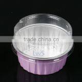 Colored High Quality Round Aluminum Foil Container With Lid Used for Pudding,yogurt, Cupcake thumbnail-4