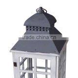 2016 Wood Candle Lanterns With Grey Metal Top thumbnail-3