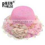 Wholesale Kids Straw Hats Girls Beautiful Flower Sun Hats thumbnail-2