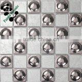 SMG04 Decorative Backsplash Tile Modern Glass Mosaic Design Wall Tile Price Sliver Mosaic Kitchen Tile