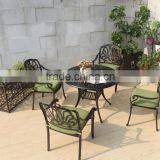 2016 Hot Selling All Weather Elegant Modern Patio Cast Aluminum Outdoor Table With Cushion thumbnail-2
