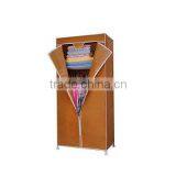 Rose Red Fabric Cupboard Bedroom Rack Shelve Rail Clothes Storage Wardrobe thumbnail-6