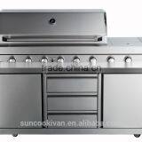 6 Main Burners High End Stainless Steel Barbecue Gas Grill thumbnail-4
