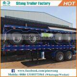 Durable 20ft 40ft Container Transport Semi Trailer 30 Ton Low Flatbed Semi Trailer thumbnail-5
