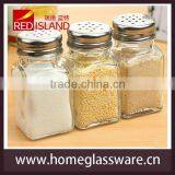 Glass Salt and Pepper Bottle Set ,100ml Spice Glass Jar With Shaker Lid thumbnail-1