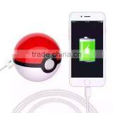 New Products 2016 Mini Projector Pokemon Ball Power Bank 12000mah Round Mobile Phone Charger With Led Lights thumbnail-4