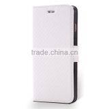 High Quality Carbon Fiber Pattern Wallet Flip Stand Leather Mobile Phone Case For IPhone 6S thumbnail-1