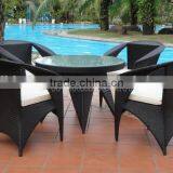 Outdoor Plastic Rattan Dining Table Set
