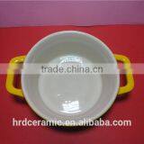 Stocked Korean Style Colorful Yellow High Ceramic Soup Pot thumbnail-2