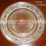 8" Decoration Clear Round Glass Charger Plate thumbnail-1