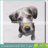 Cute Dog Abstract Home Decor Canvas Animal Oil Painting thumbnail-5
