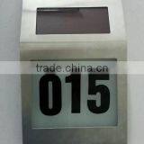 FQ-523 Solar LED Doorplate Light, House Number Light,metal Solar Light